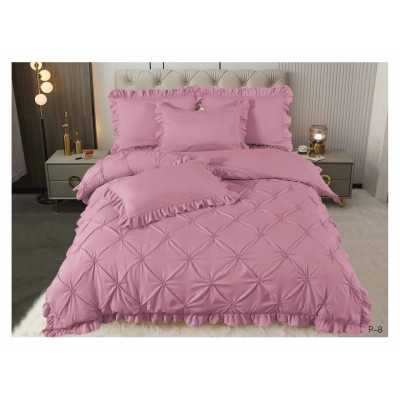 Lenjerie de pat bumbac finet cu volanase – 4 piese | 7952-V