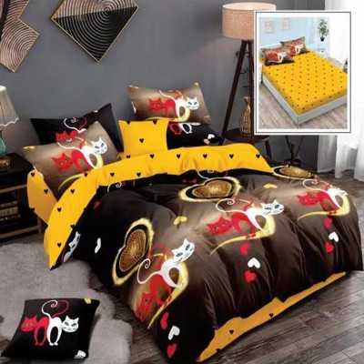 Lenjerie de pat bumbac finet cu elastic – 6 piese | 1915-R