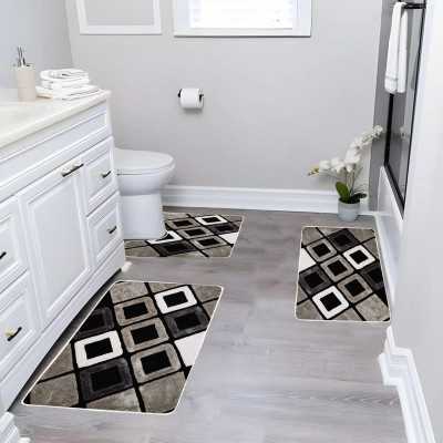 Covorase de baie, 3 piese, Antiderapante | 8623-C