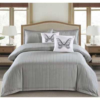 Lenjerie de pat damasc premium cu elastic ( fetele de perna corespund cu imaginea ) – 6 piese | 8772-PR