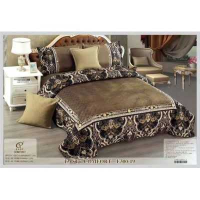 Cuvertura de pat de catifea Deluxe – 5 piese | 9414-CH