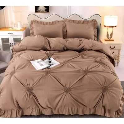 Lenjerie de pat bumbac cu inimi brodate – 4 piese | 9856-CH