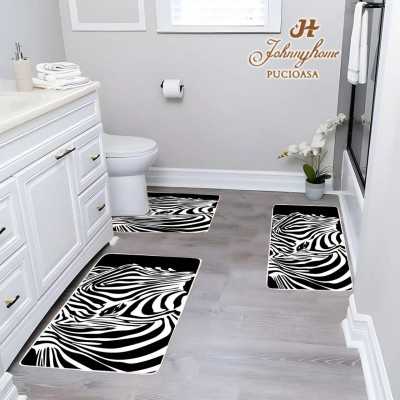 Covorase de baie, 3 piese, Antiderapante | 10419-C