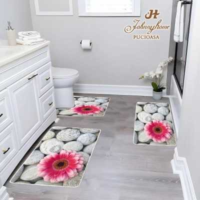 Covorase de baie, 3 piese, Antiderapante | 10423-C